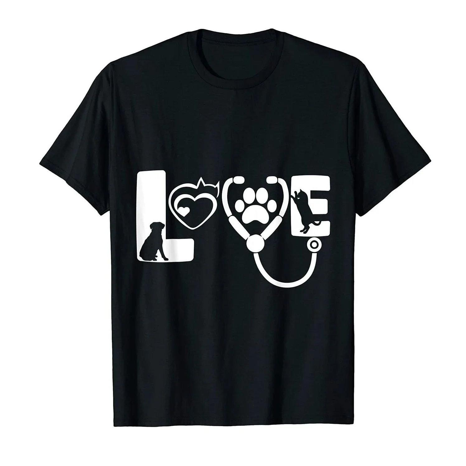 Love Animals Pet Veterinarian Vintage Gift T Shirt 100% Cotton Short Sleeve O-Neck Casual T-shirts Loose Top New Size S-3XL