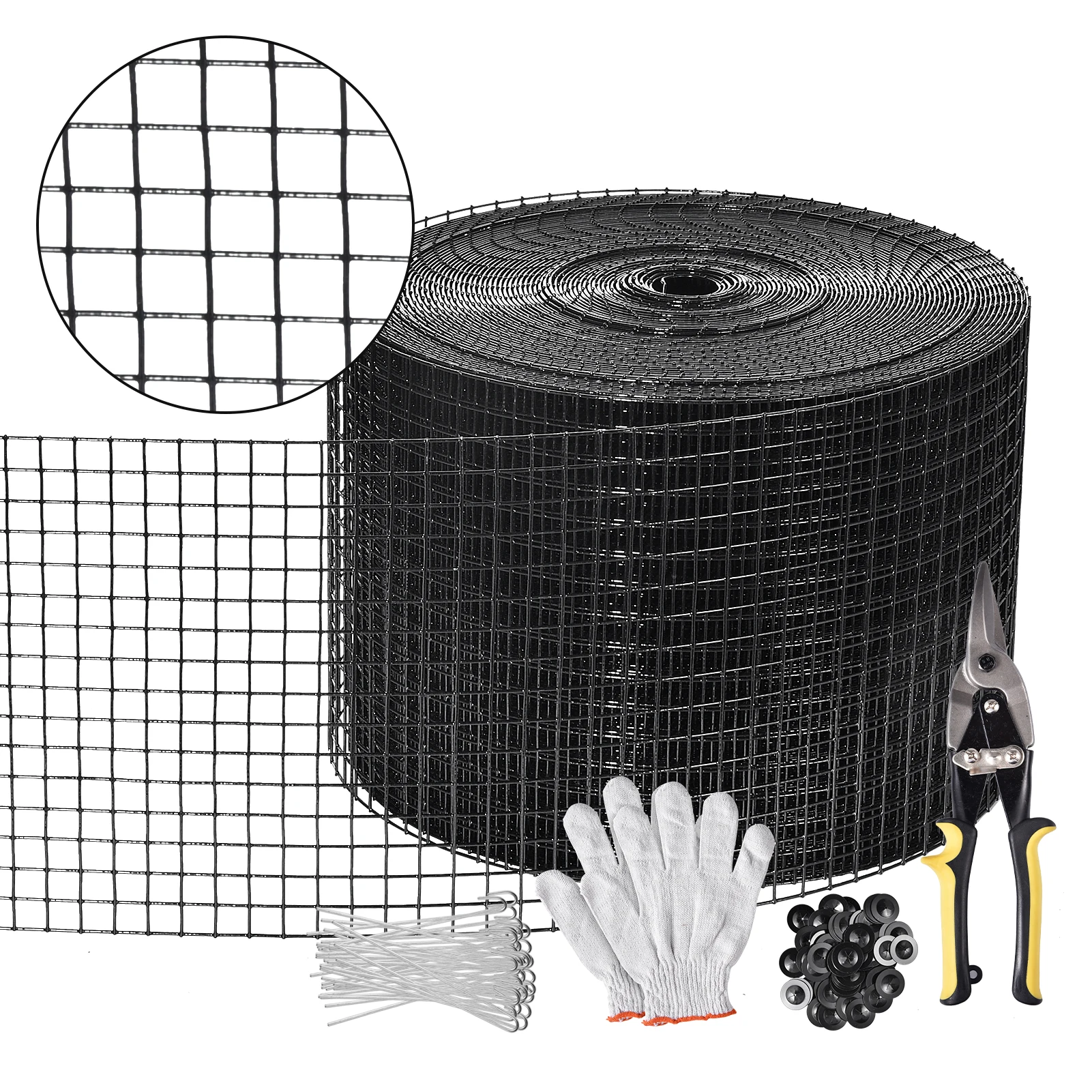 Malla de protección para paneles solares contra aves, red galvanizada de 7.8 pulgadas x 98 pies – Protector contra palomas con 100 clips de sujeción para una fácil instalación