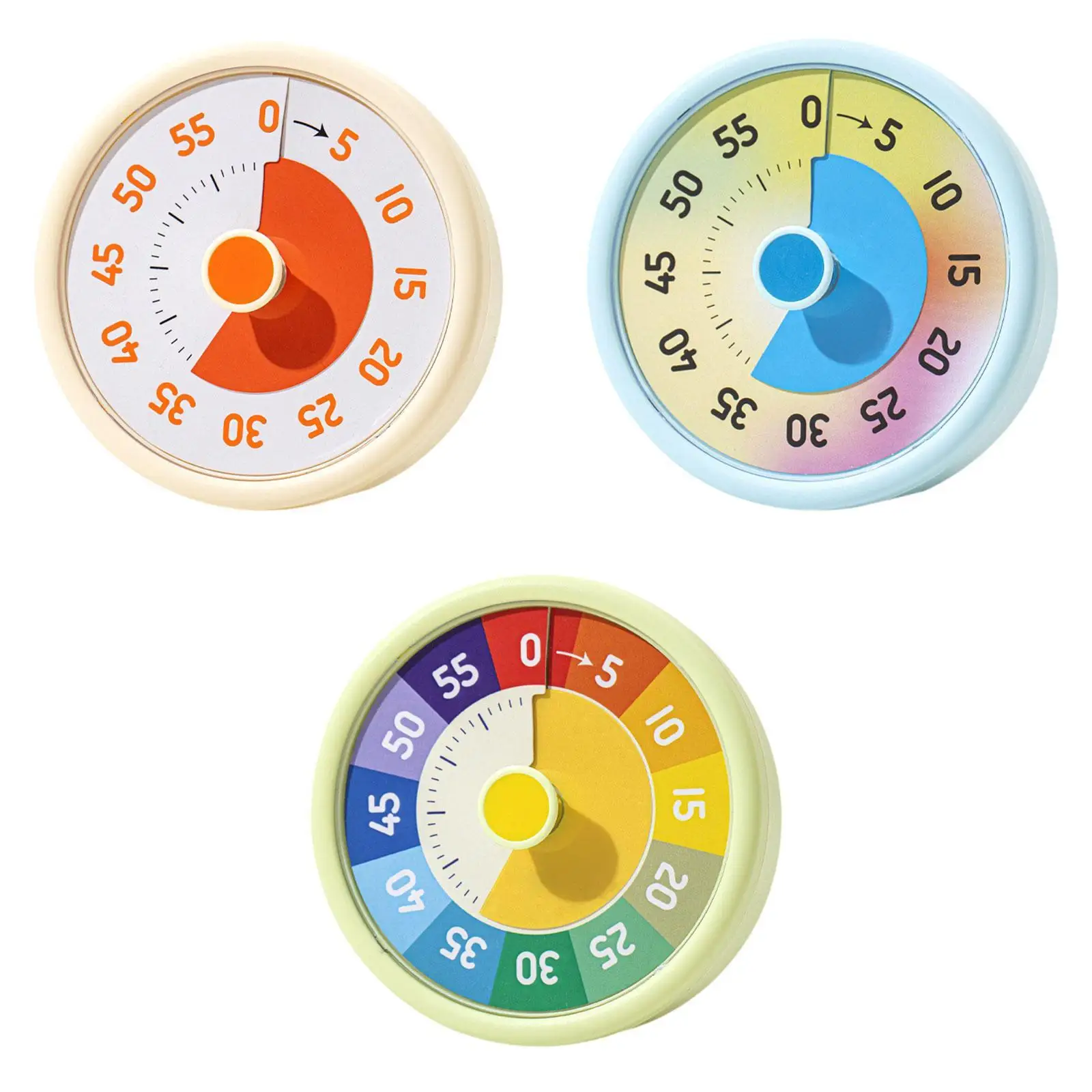 Kids Visual Timer Work Office Teaching Study Tool Classroom Homeschool Supplies No Ticking Home Kitchen Timer for Adults Student