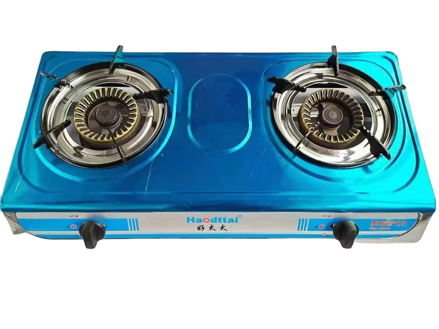 Home use Stainless Steel gas stove 2 burner table gas stove iron burner Gas Cooker