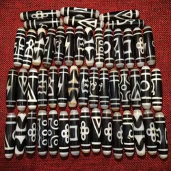 XD20 50pcs/lots Qualitied Dzi Beads Fine Accessories Perfect appearance complete patterns smooth lines for necklace pendant DIY