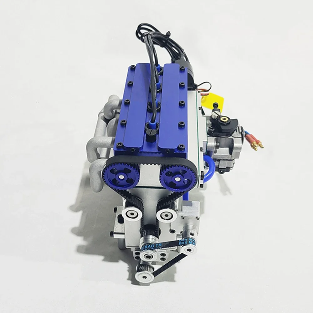 Motor de gasolina de 36CC, GS-D6 en línea de 4 cilindros, 12V CC, generador refrigerado por agua recargable, modelo de Metal Boutique, colección de Juguetes