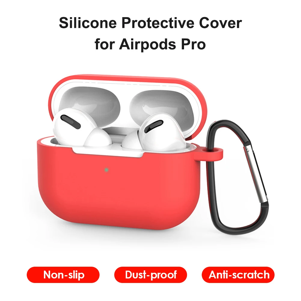 غلاف حماية من السيليكون لهاتف apple Airpods Pro ملصق حافظة متوافقة مع البلوتوث لأجهزة Airpods Pro ملحقات سماعات الأذن