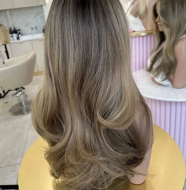 طبقة نمط جديد طبيعي مستقيم تسليط الضوء على ضوء الكرمل البني الاصطناعية الدانتيل أعلى الباروكات المصنع الأصلي رخيصة الباروكات الاستخدام اليومي #3