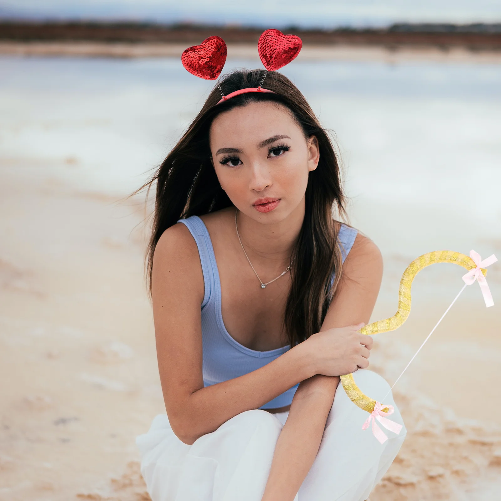 1Set Amor Bogen Pfeil Stirnband Amor Kostüm Cosplay Kit Valentine Party Foto Prop Nette Zubehör Valentine Party Decor