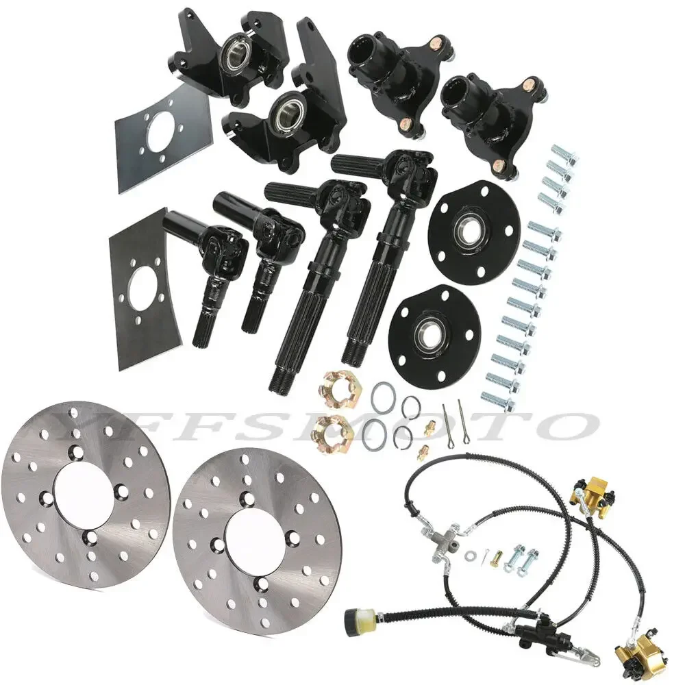 Drive Half Shaft Axle Kit Foot Brake Assembly Caliper Cylinder Rotor for Golf Cart Moped Scooter Snowmobile  ATV Quad 4 Wheelers