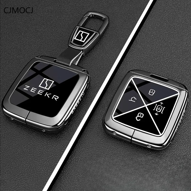 

Premium Zinc Alloy Key Cover for ZEEKR 007 001/001 FR/001 X 7X MIX 009 8X - Protective Key Case Keybag Keychain