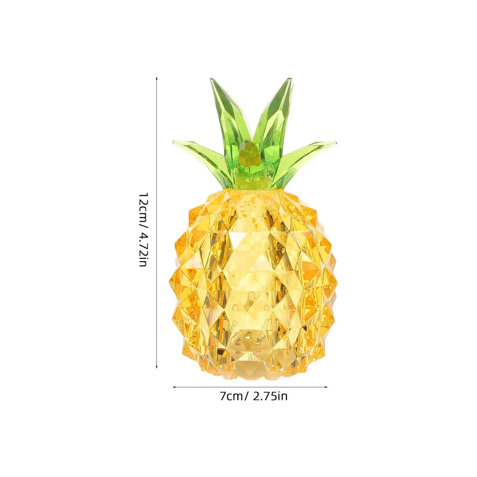LED Pineapple Lamp Acrylic Desktop Night Light Decor for Indoor Outdoor Bar Bedroom Patio Bright Vibrant Ambient Glow