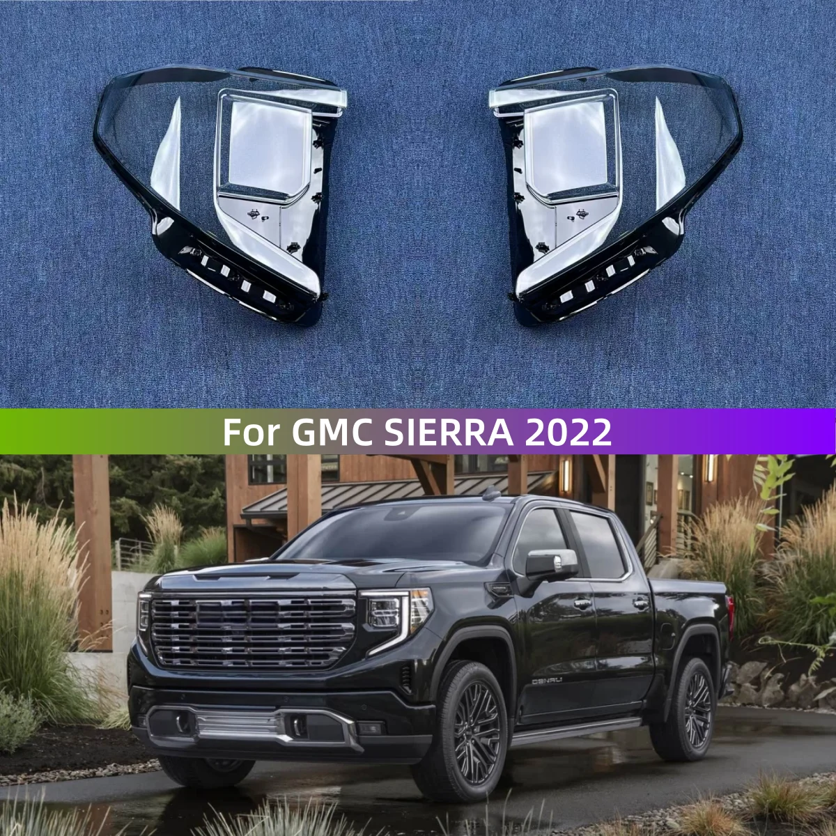 

For GMC SIERRA 2022 Car Supplies Headlight Cover It has good transparency and light transmission