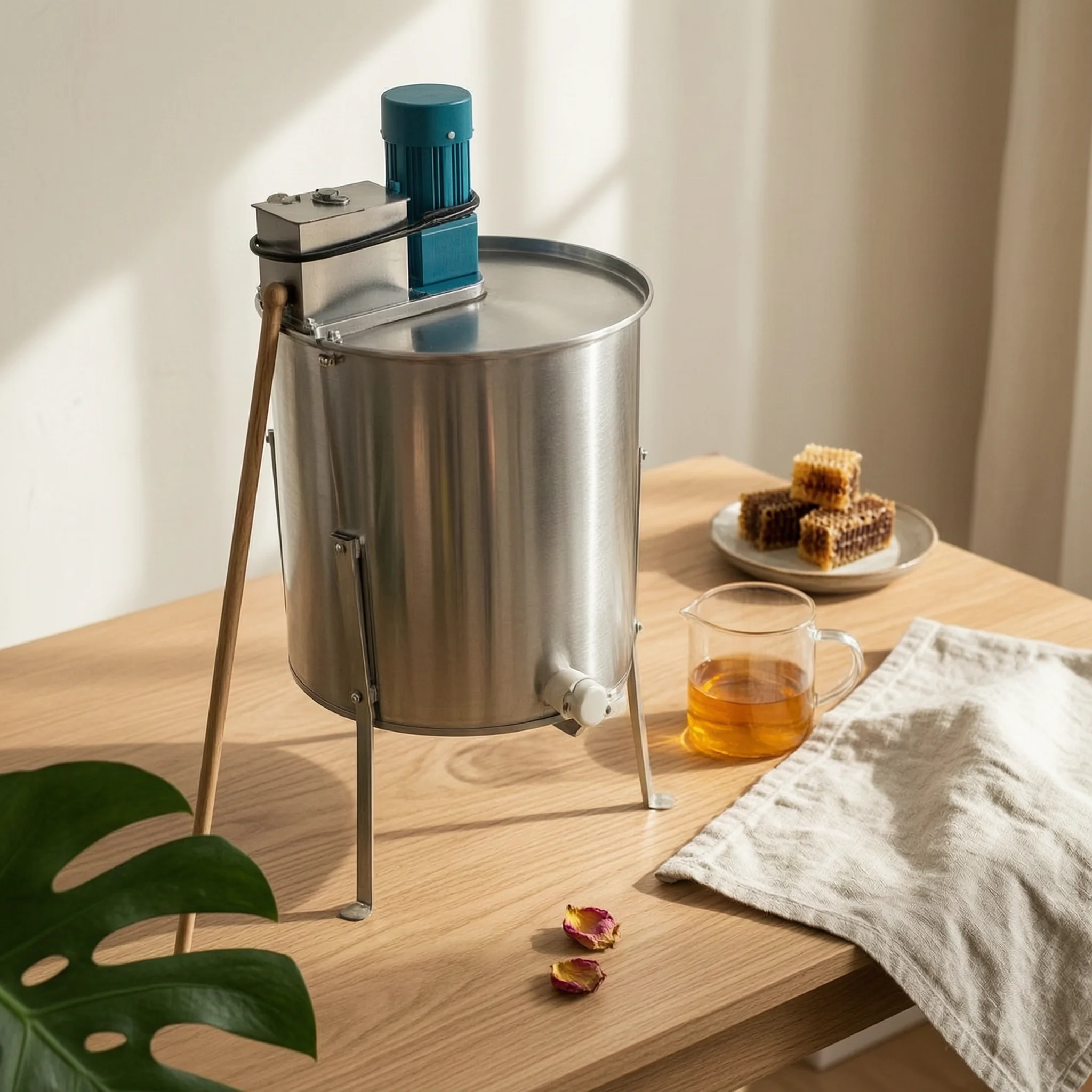 Electric Honey Extractor Efficient Four-Frame Honey Extractor Beekeeping Equipment Sturdy Professional for Beekeepers, Apiary