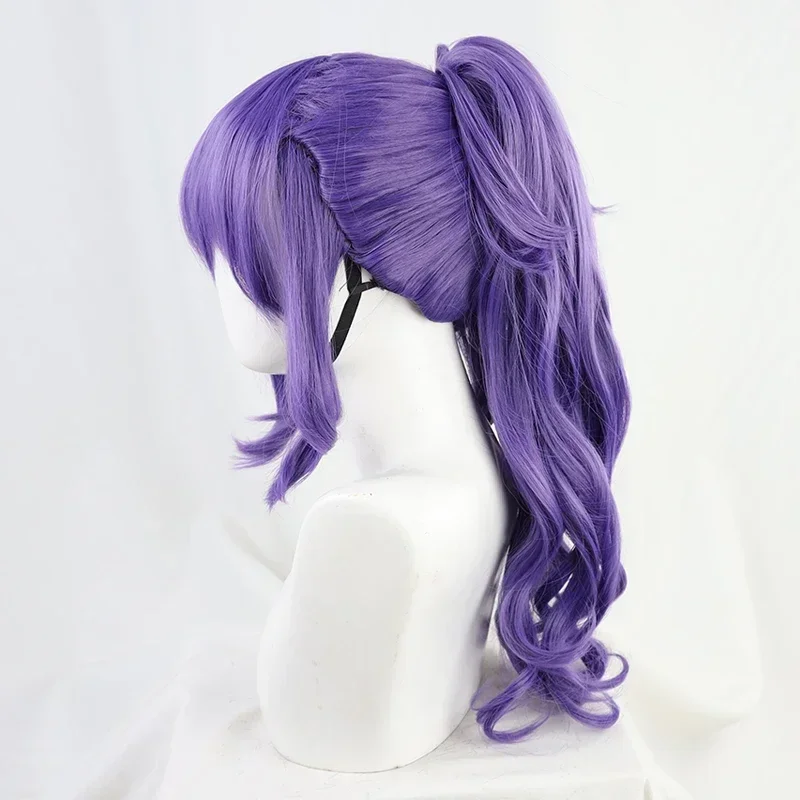 

CosplayAsahina Mafuyu Cosplay Wig Purple Long Curly Temples Ponytail Heat Resistant Hair Role Play Vtuber Wigs