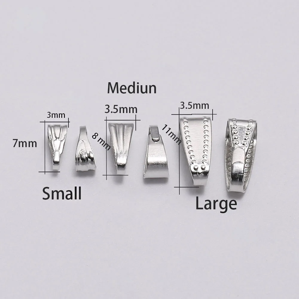 100Pcs/lo 7-10mm Melon Seeds Clasps Pinch Clips Bails Connectors For DIY Necklace Jewelry Making Finding Supplies Accessories