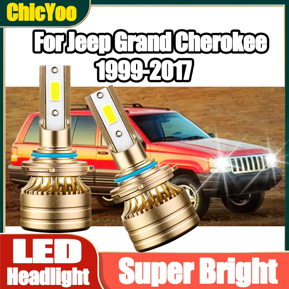 

2PCS 9005 Auto Headlamps Bulbs Plug and Play 150W 30000LM LED Car Headlights 6000K Super White For Jeep Grand Cherokee 1999-2017