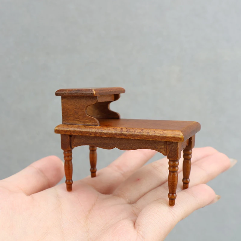 Mesa de centro de doble capa en miniatura para casa de muñecas, muebles para sala de estar, modelo de decoración para el hogar, accesorios para casa de muñecas, 1:12