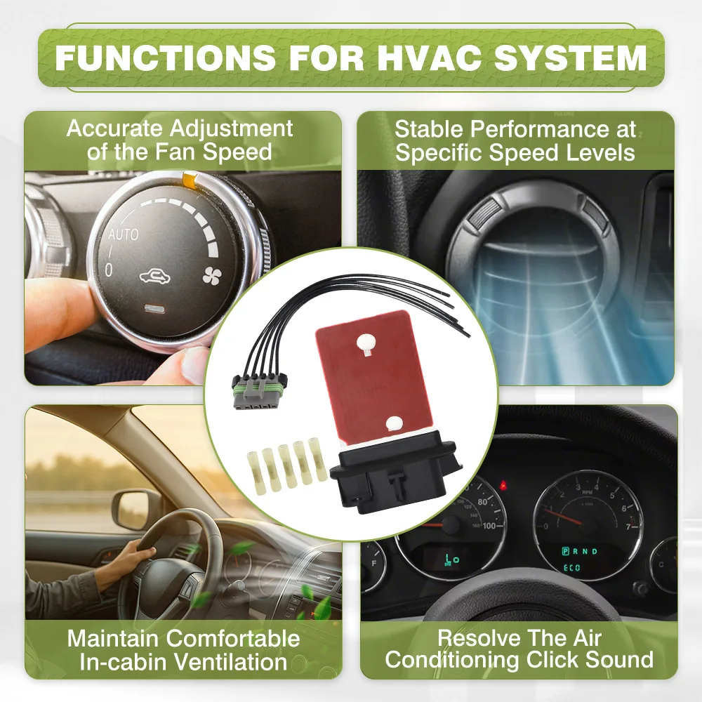 

5018066, 94560526, 99595KW, 1712809 5 Pins HVAC Heater Blower Motor Resistor Wire Harness Plug For Chevrolet Sonic Spark Trax