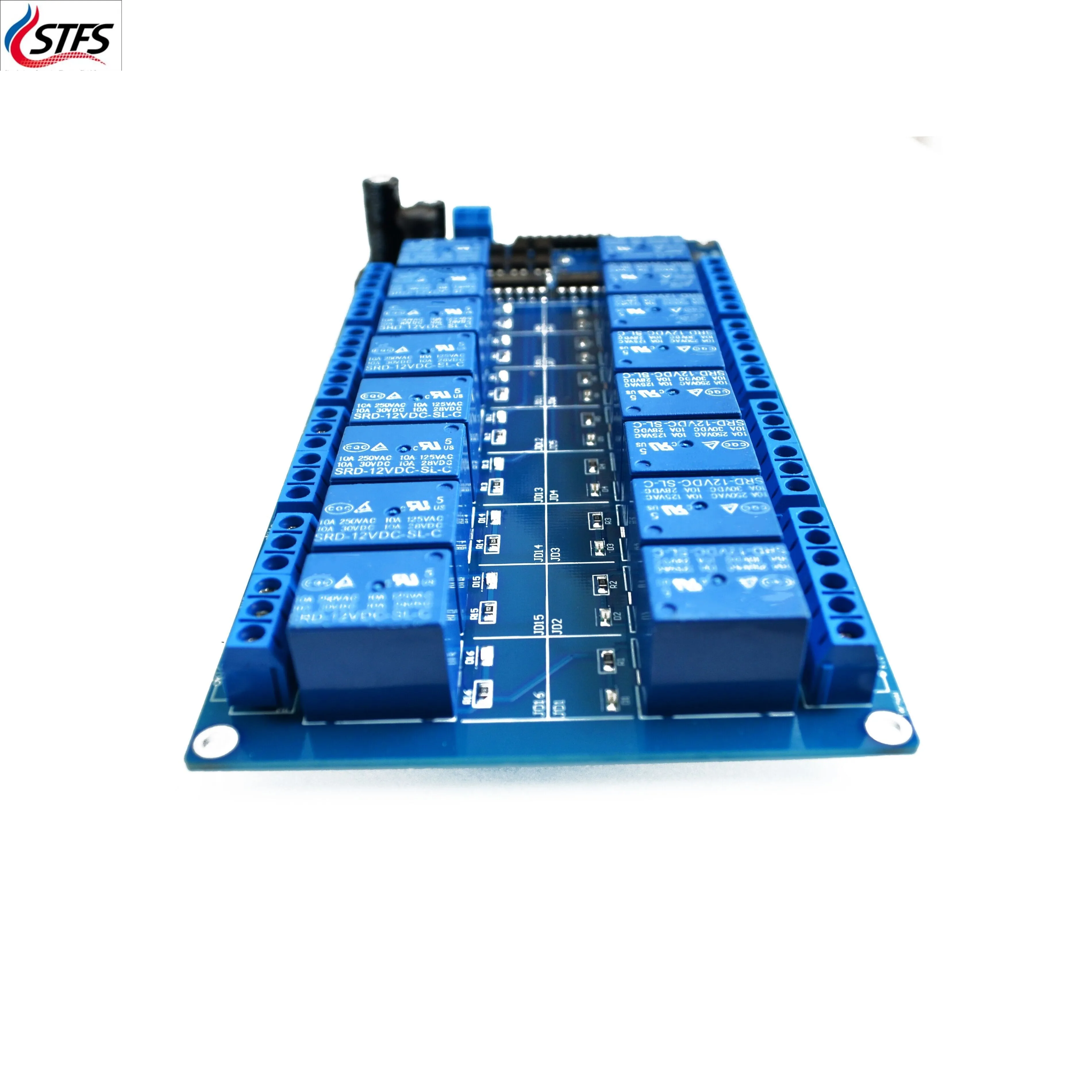 12V 5V 16 Channel Relay Module Interface Board For Arduino PIC ARM DSP PLC With Optocoupler Protection LM2576 Power