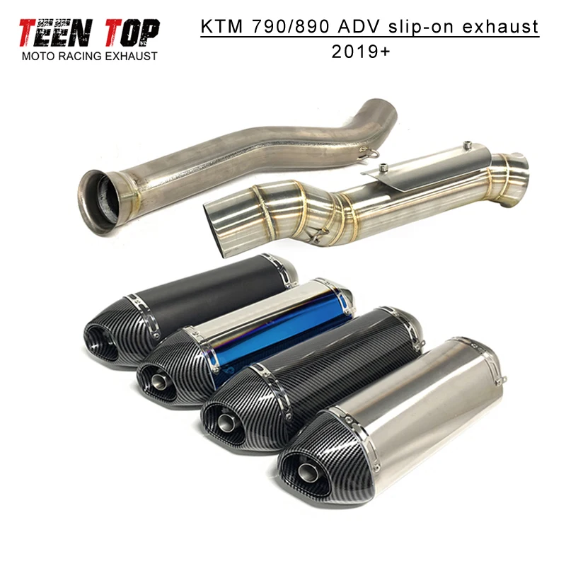 

For KTM 790adv 890adv Motorcycle Exhaust Middle Pipe 2019+ 51mm Escape Moto Bike 790 890 adv Exhaust Elbow 790 890 Adventure