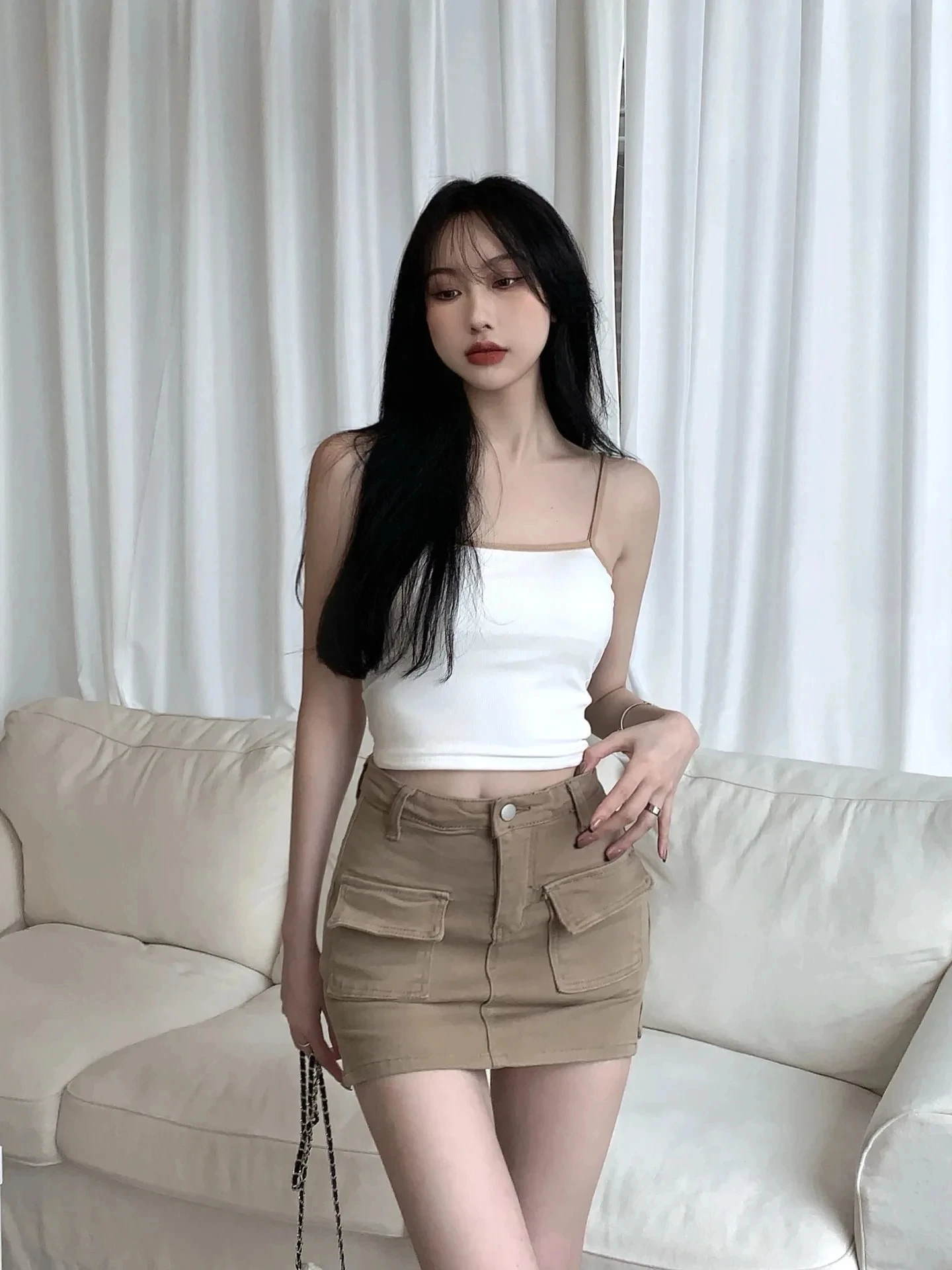 new summer young female women girls Fashion casual sexy cotton stretch mini Denim Skirt