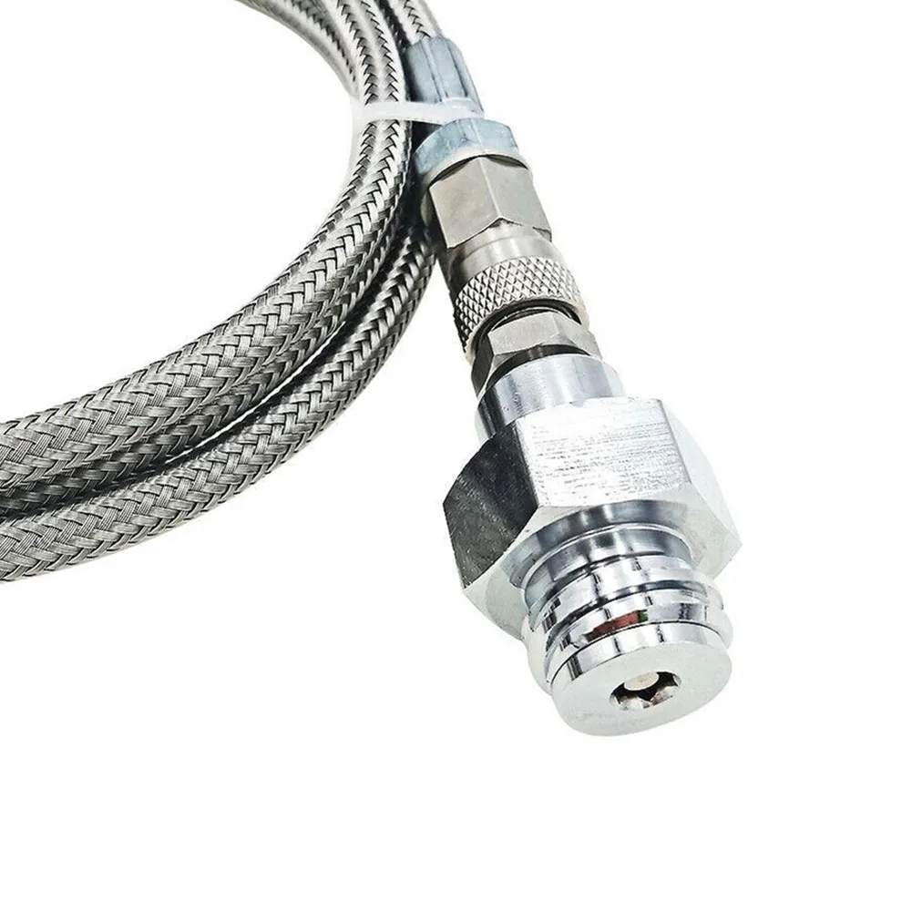 Large Cylinder Adapter High Pressure Hose Beverage Preparation Metal Material Time-saving Design For Blue Home Water Carbonators