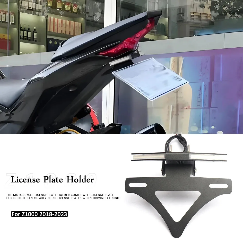 

z1000 Z 1000 For KAWASAKI Z1000 2018-2023 Motorcycle Accessories LED Lighting Turn Signal Bracket Rear License Plate Holder