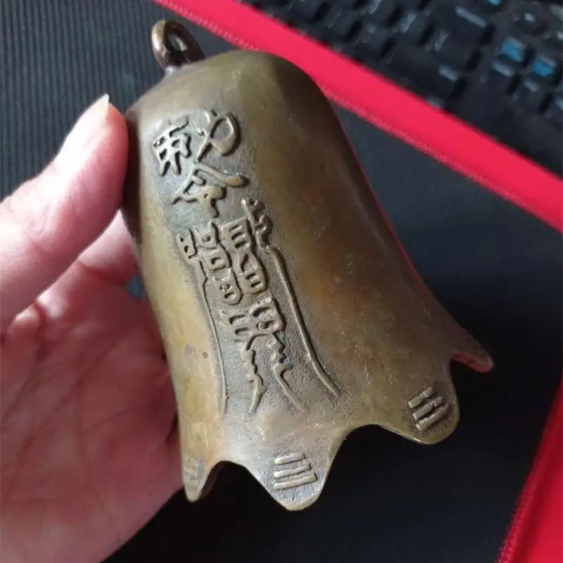 

Antique Bell Chinese Old Sculpture Pray Guanyin Buddha Bell Shui Feng Bell