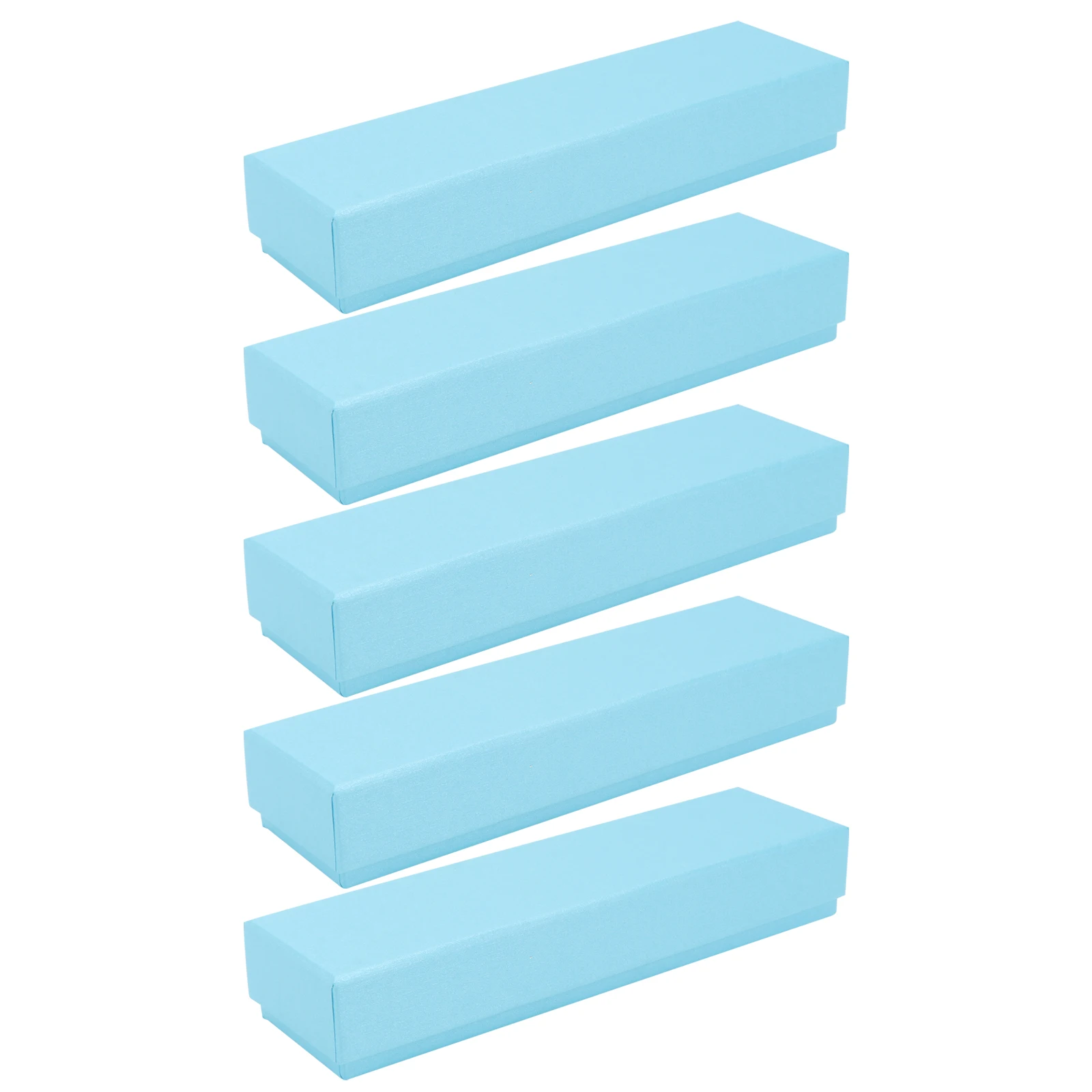 

5 Pcs Stationery Gift Box Pen Boxes Container for Bookmarks Storage Blue Student