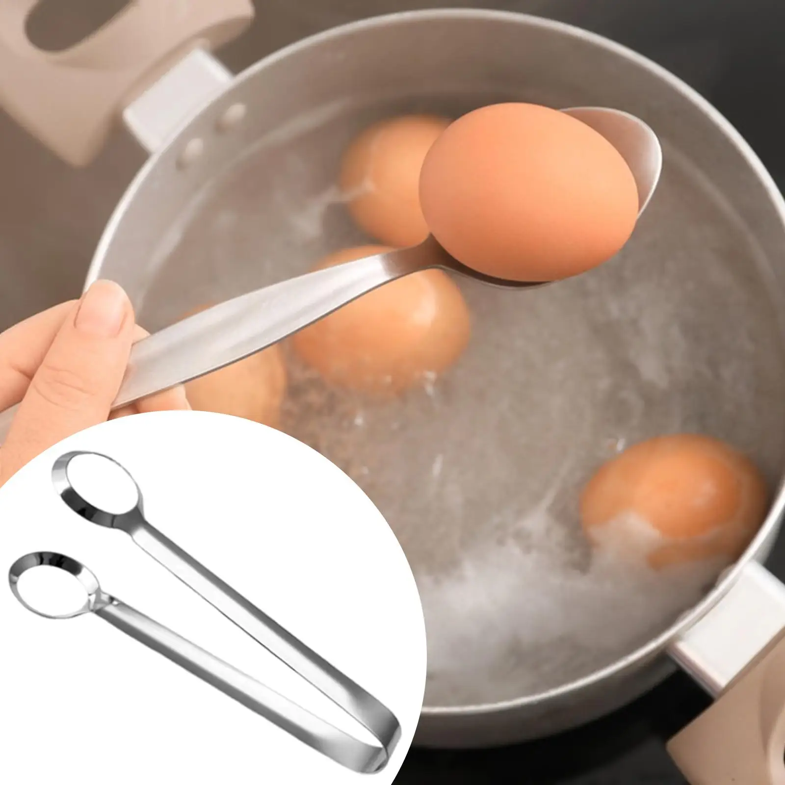 Boiled Egg Tong Bread Gripper Cooking Tool Ergonomic Kitchen Supplies Salad Tong for Home Breads Grills Cookies Barbecue