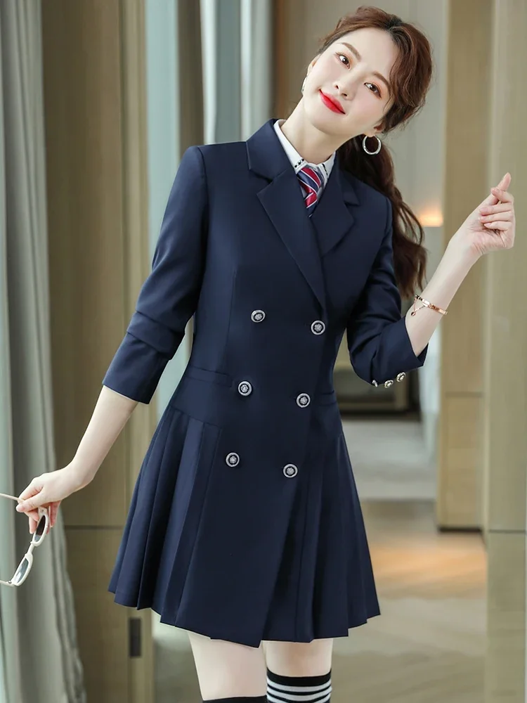 Autunno Inverno Insegnante dell'asilo Abito Occupazione Alla moda Elegante Uniforme da donna Set di abiti da lavoro per insegnanti professionisti