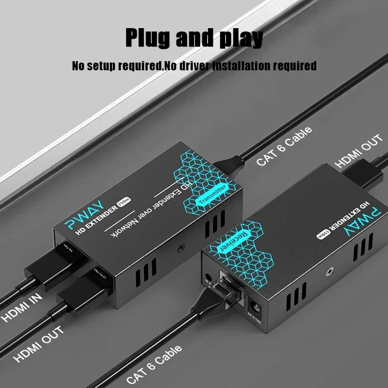 No delay  150M HDMI  Extender Via RJ45 Ethernet Network Cat 6/7  Via Switch 1 Transmitter To Multi Receiver for PS4 Laptop TV