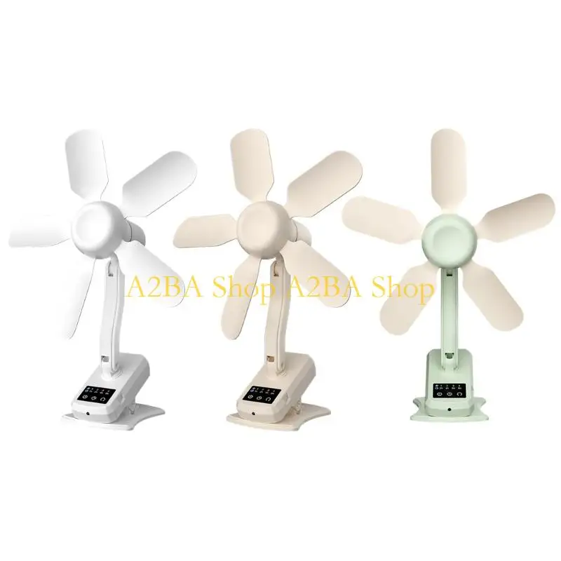 A2BA 3 Speed Desk Fan Rechargeable Small Travel Camping Table Fan Strong Quiet Fan view 2