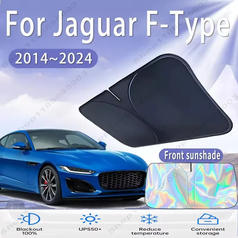 

For Jaguar F-Type Lister LFT X152 2014~2024 Car Sun Viso Front Window Windshield Sunshade Heat Insulation Sun UV Protection