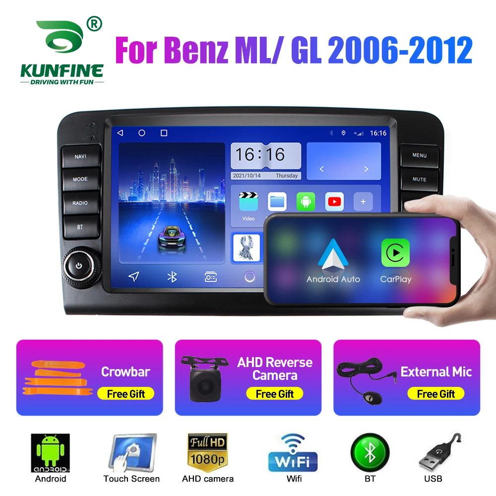 

Автомобильный радиоприемник для Benz ML/GL 2006-2012 2Din Android, восьмиядерный автомобильный стерео DVD, GPS-навигатор, плеер, мультимедиа, Android Auto Carplay