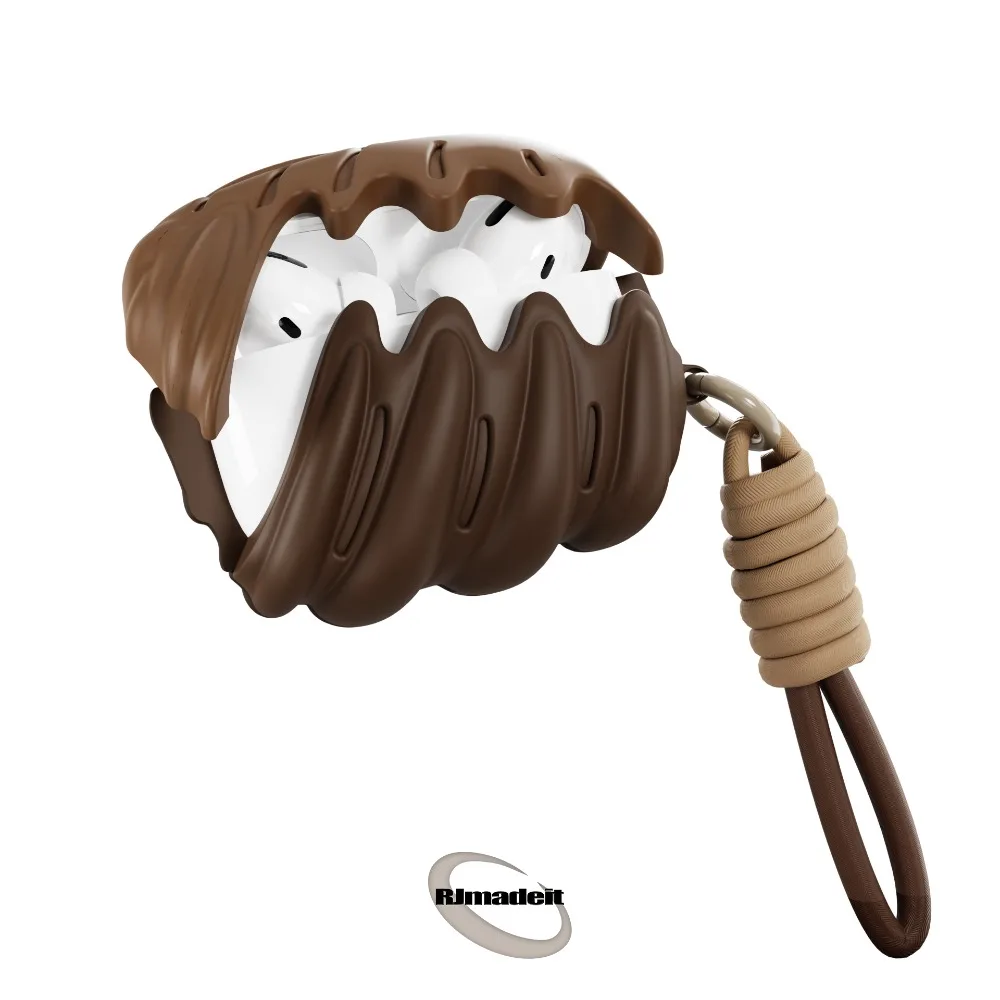 Exoskelett Silikon Kopfhörer Schutzhülle PVC Softshell Kopfhörer Hülle für AirPods Pro/pro2 Ergonomie Wireless Alien Geschenk