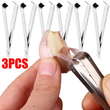 1/3pcs Edelstahl Knoblauch schäler schnell Knoblauch schälen Schweine haar Zupf clip manuelle Pinzette Gadgets Küchen zubehör