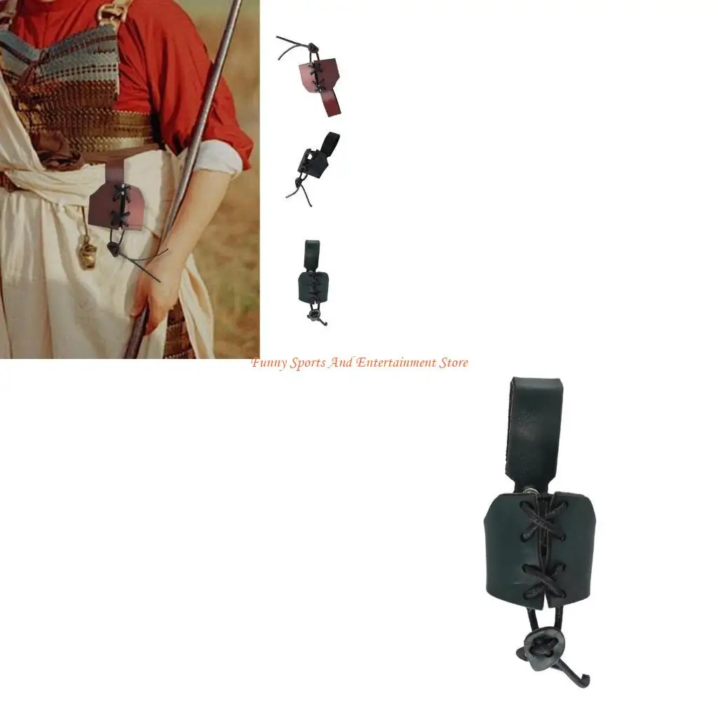 C4DE cinturón Medieval portavasos cinturón portavasos pieza cuero PU riñonera para hombres y mujeres cinturón Medieval