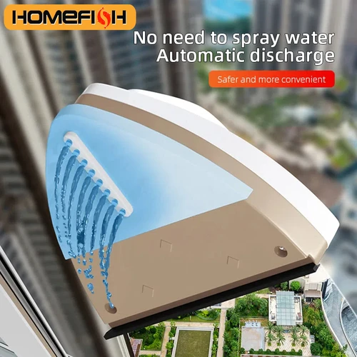 2024 양면 자동 물 배출 와이퍼, 마그네틱 창 클리너 브러시, 유리 창 브러시 청소, 가정용 도구, 신제품  Best5