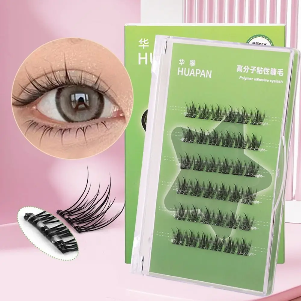 Selbst klebende selbst klebende Wimpern koreanische Make-up-Cluster Wimpern ohne Kleber wieder verwendbare Manga-Wimpern Wimpern verlängerung