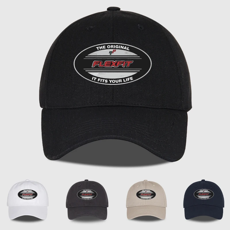 "The Original FLEXFIT" Oval Print Baseball Cap Adjustable Unisex Classic Casual Sun Hat