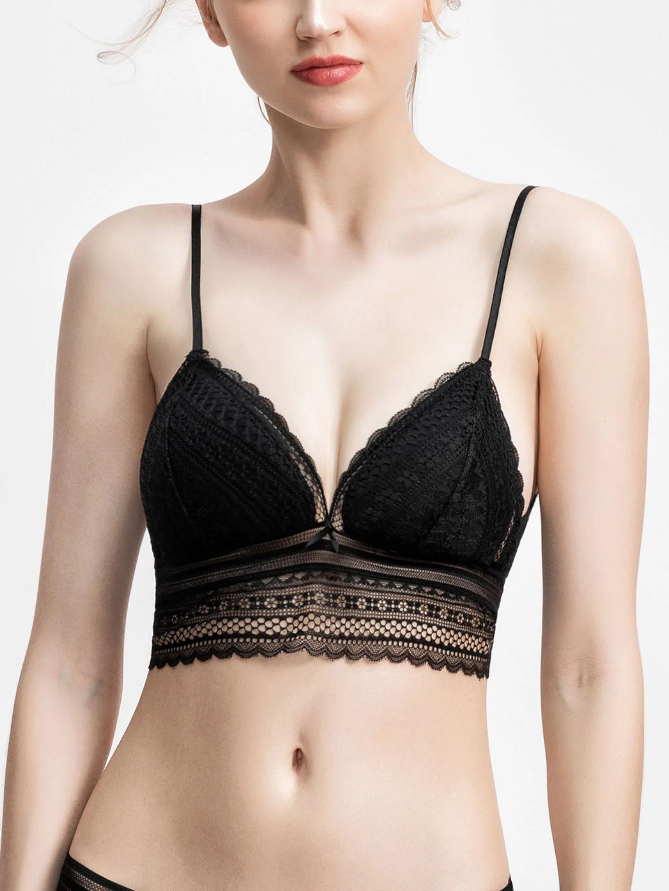 Biancheria intima invisibile francese anello in acciaio da donna bralette sottile senza schienale Lingerie a forma di U grande reggiseno di bellezza