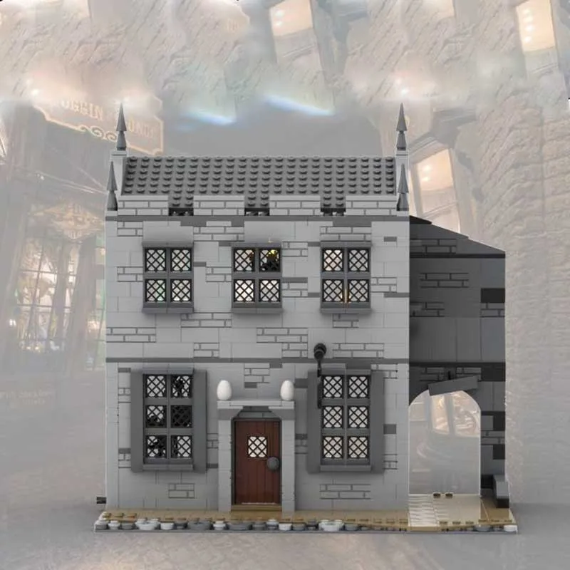 Filmmodell Moc Bausteine Straße – The White Wyvern Pub Modell Technologie Modulare Blöcke Geschenk Weihnachtsspielzeug DIY Set Montage