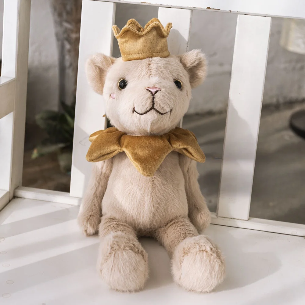 30cm Teddy Bear with Crown Soft Plush Toys Children Gifts Warmth Knitted Hat and Scarf Bears Stuffed Animals Kids Accompany Doll