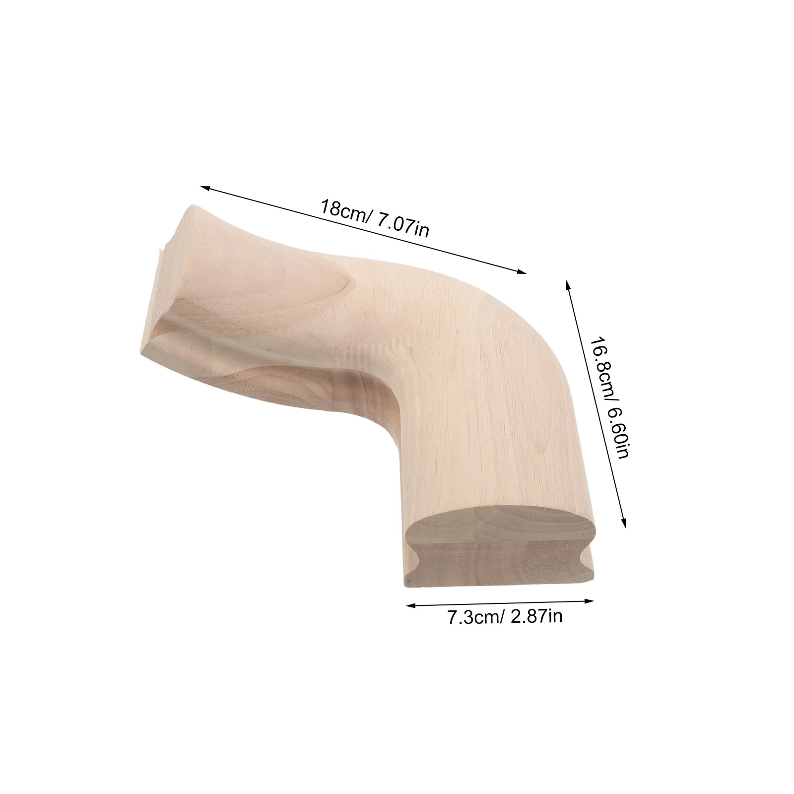 Stair Handrail Connector Wood Rubber Wood Banister Corner Fitting Staircase Handrail Joint Replacement