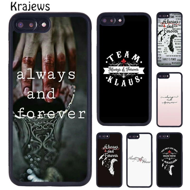 حافظة هاتف Krajews Always and Forever Diaries مصاص الدماء لهاتف iPhone 17 Air 16 15 14 plus 11 12 13 pro max coque