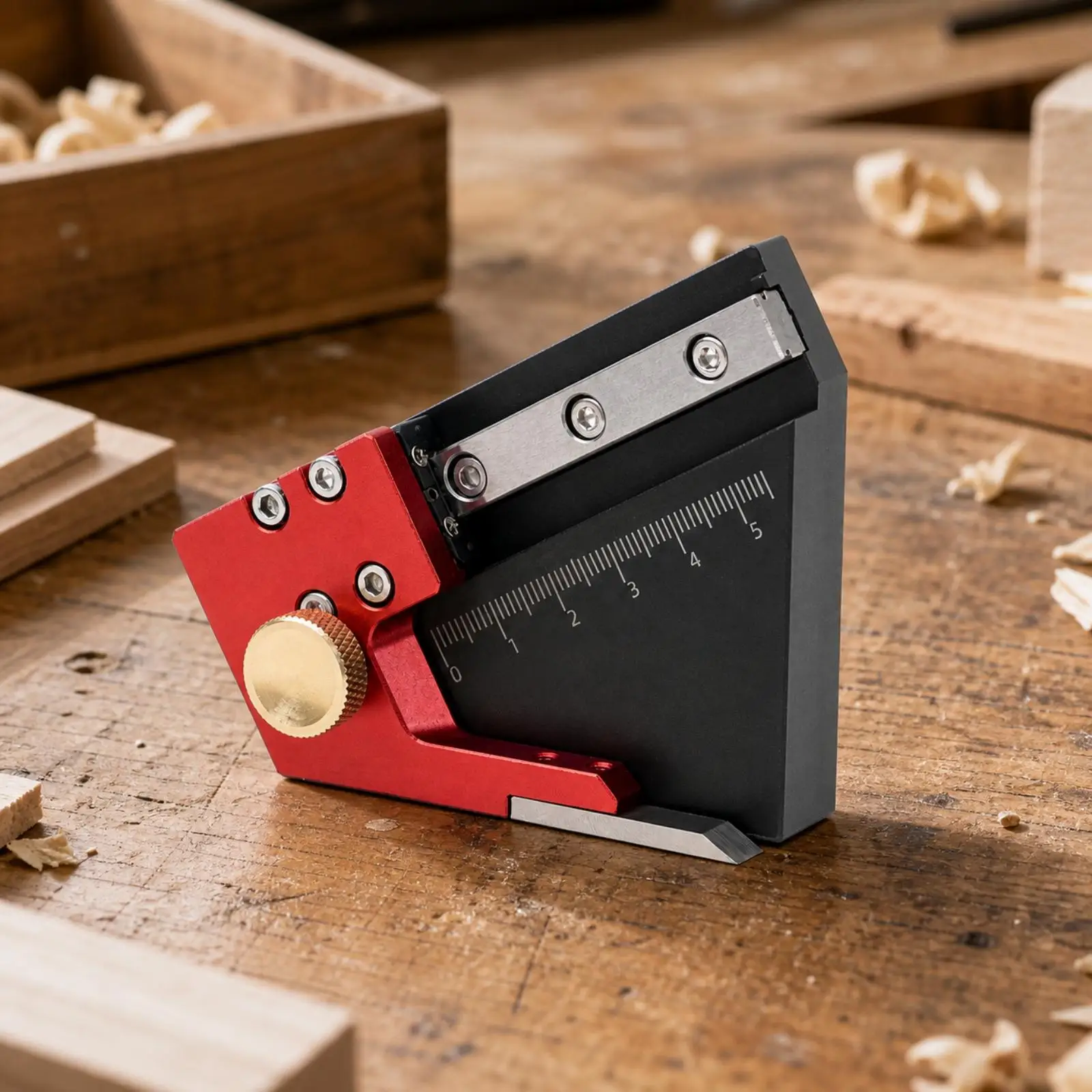 Half-Marking Woodworking Gauge Lightweight Woodworking Marking Gauge with Adjustable Guide Accurate Multifunctional