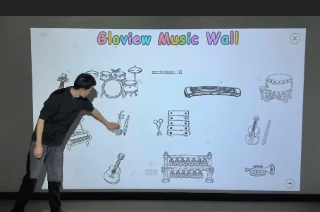 Laser Touch Technology Kids Musicwall Indoor Playground Interactive Wall Games Projection Handtouch Interactive Projection