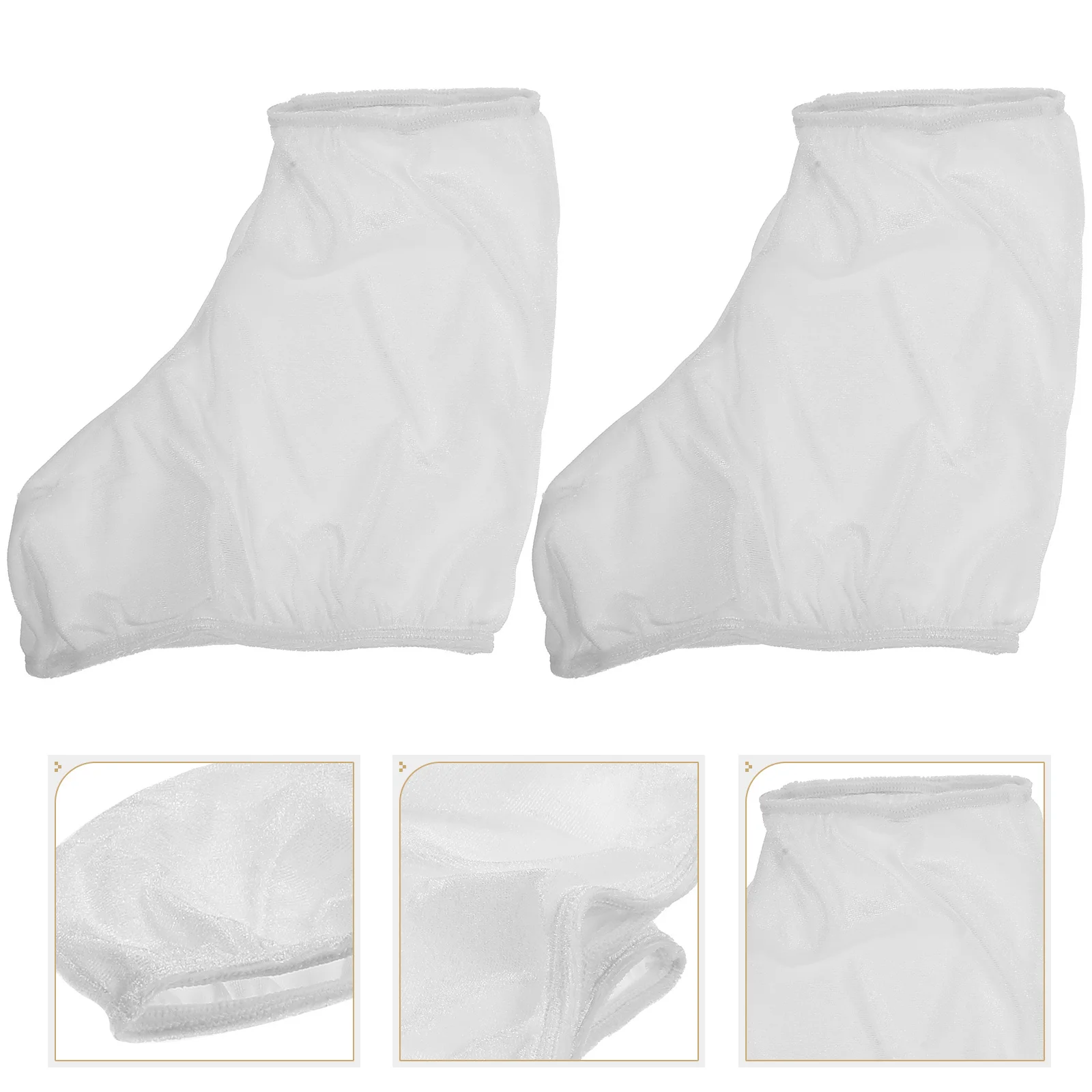 

Elastic Ice Skate Boot Covers Size M White Soft Touch Material Compatible with Hockey Figure Skates Moisture Wicking Protection