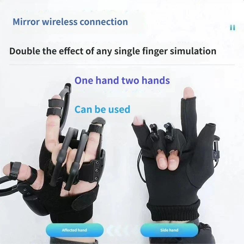 Mechanical Hand exoskeleton rehabilitation robot gloves motor power safe and efficient training Multiple  intelligence modes
