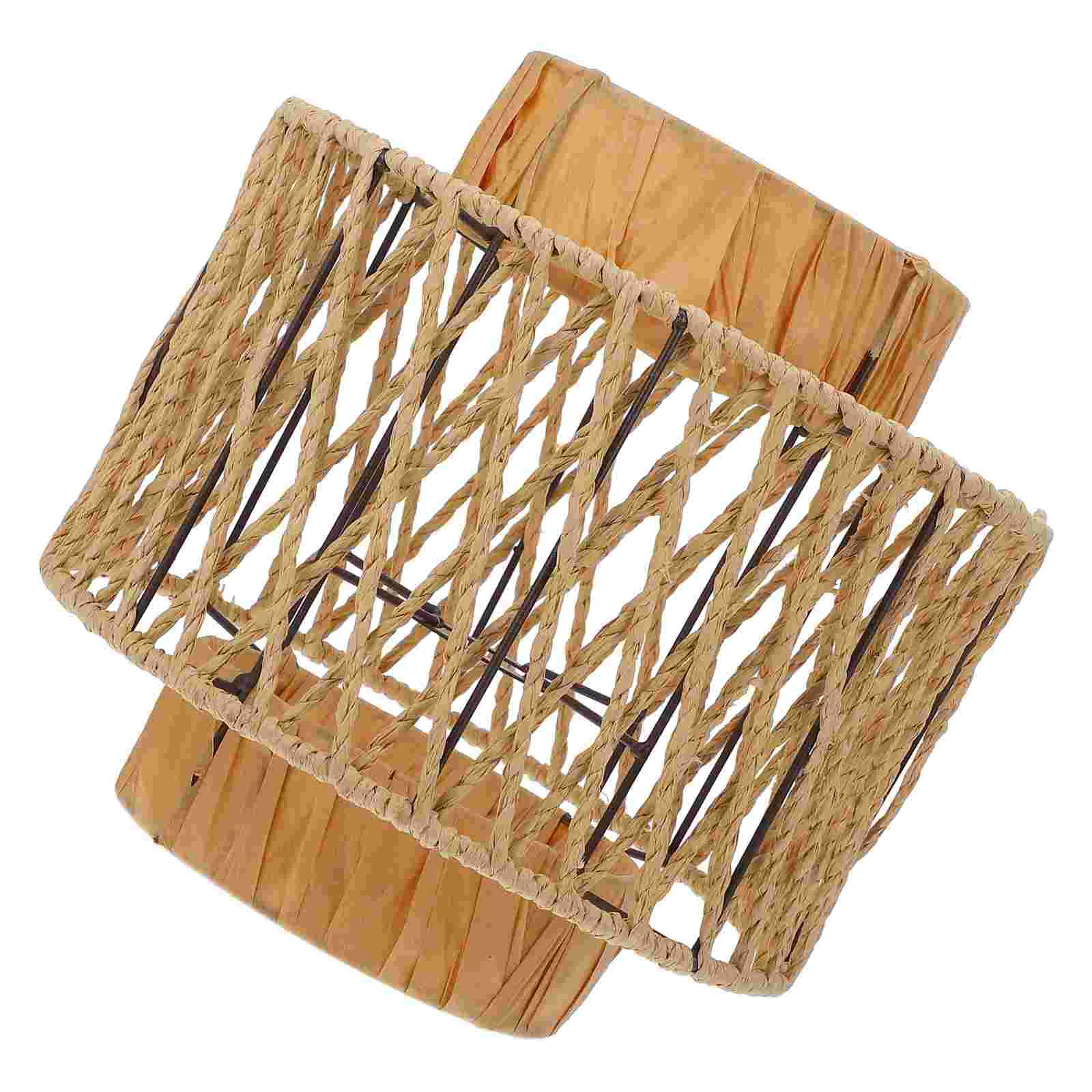 

Lampshade Boho Shades Hanging Chandelier to Weave Chinese Style Entryway Light Fixture Paper Wall