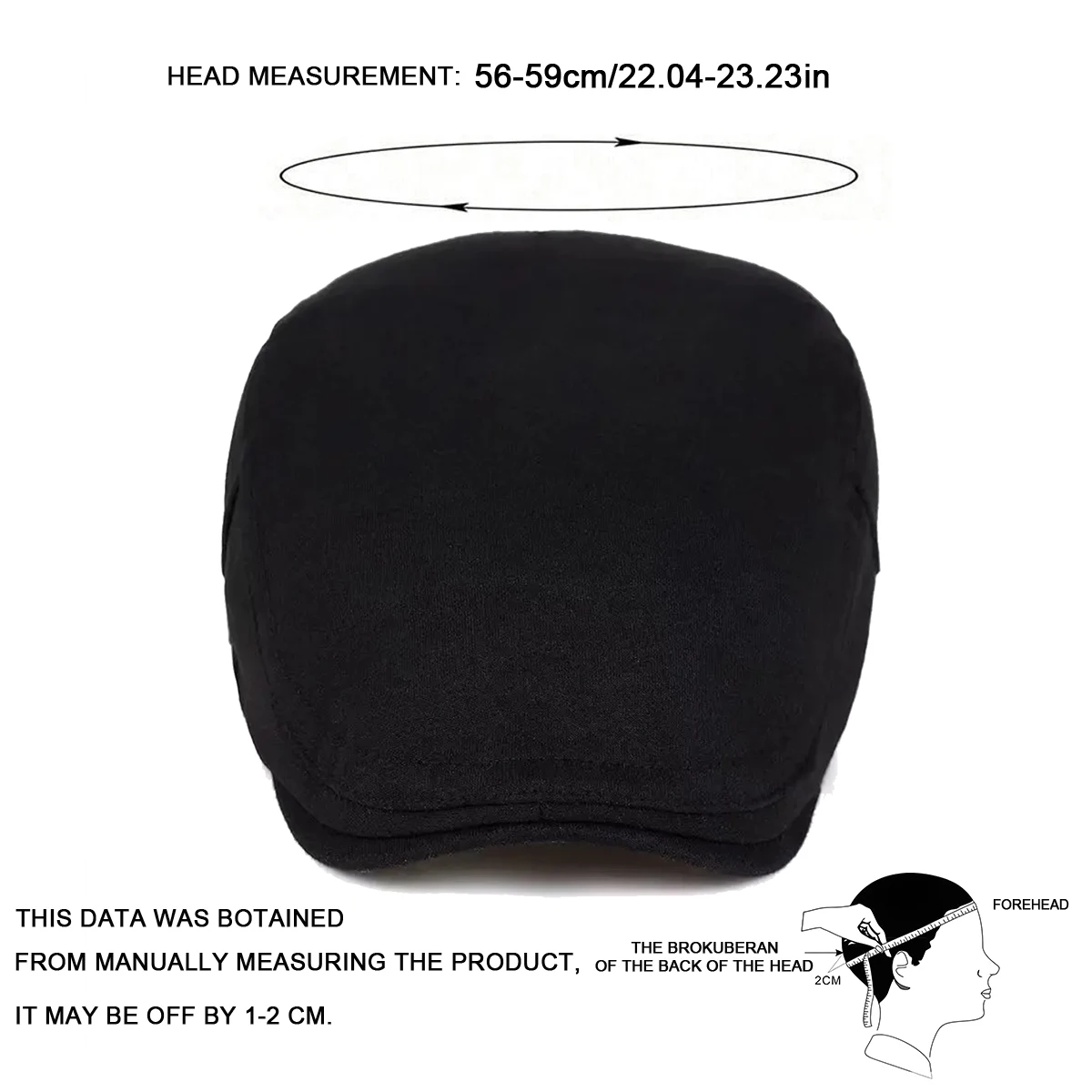 Men Solid Color Newsboy Caps British Painters Hats Spring Autumn Berets Adjustable Flat Cap image 6