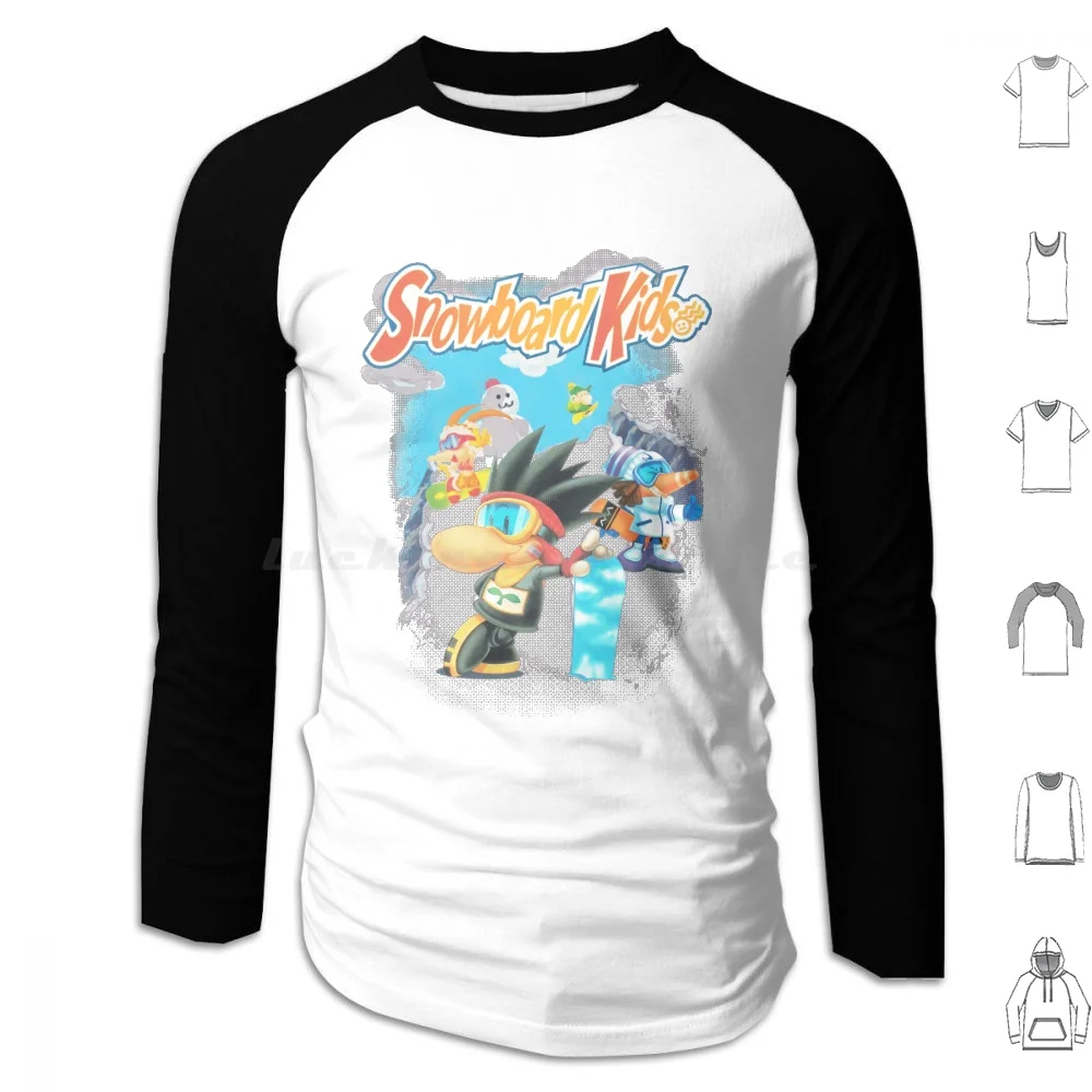 Snowboard Kids Hoodie cotton Long Sleeve Snowboard Kids 64 64 Gamer Game Retro 90S 2000S Nostalgia